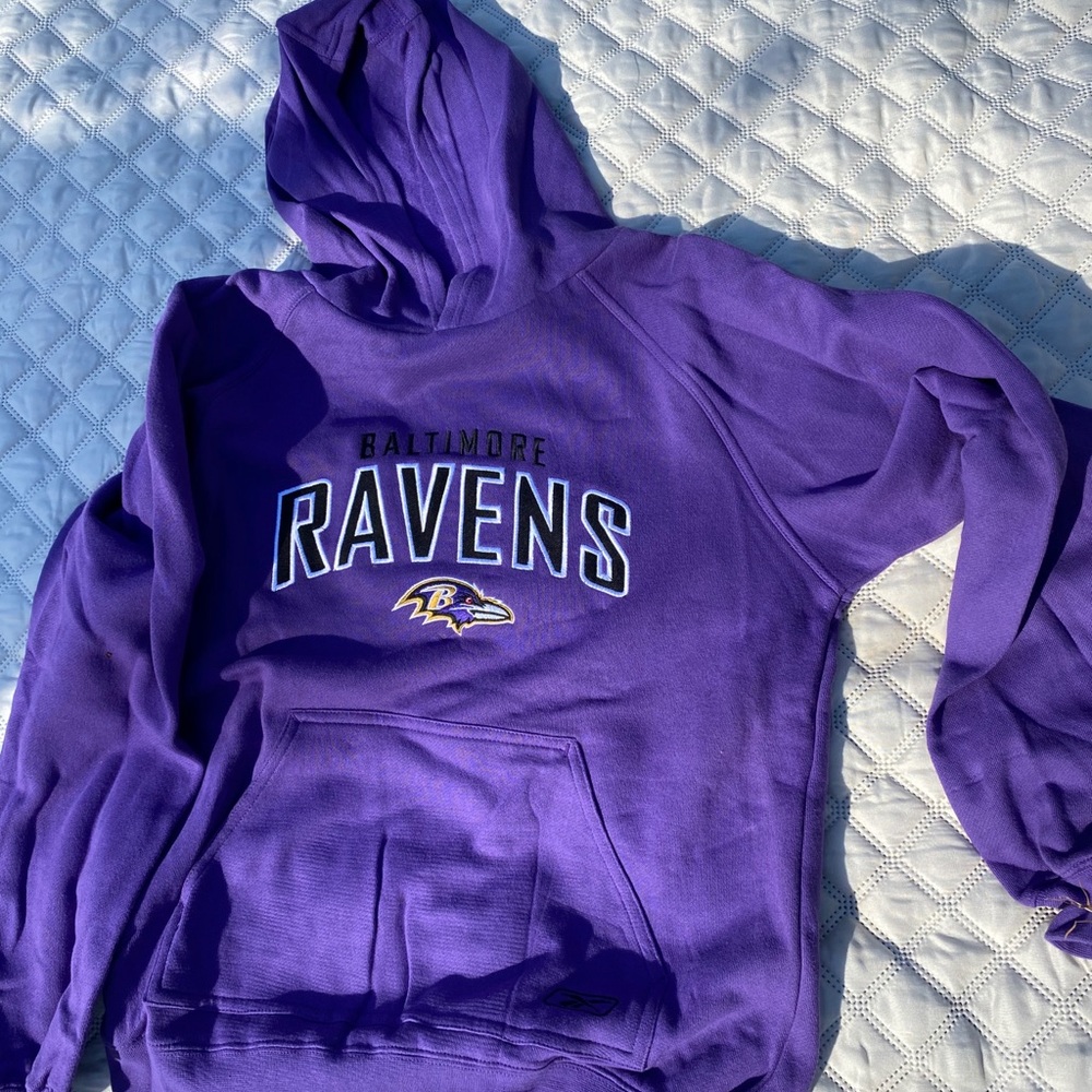 Reebok hoodie unisex in purple size 14/16 Large L